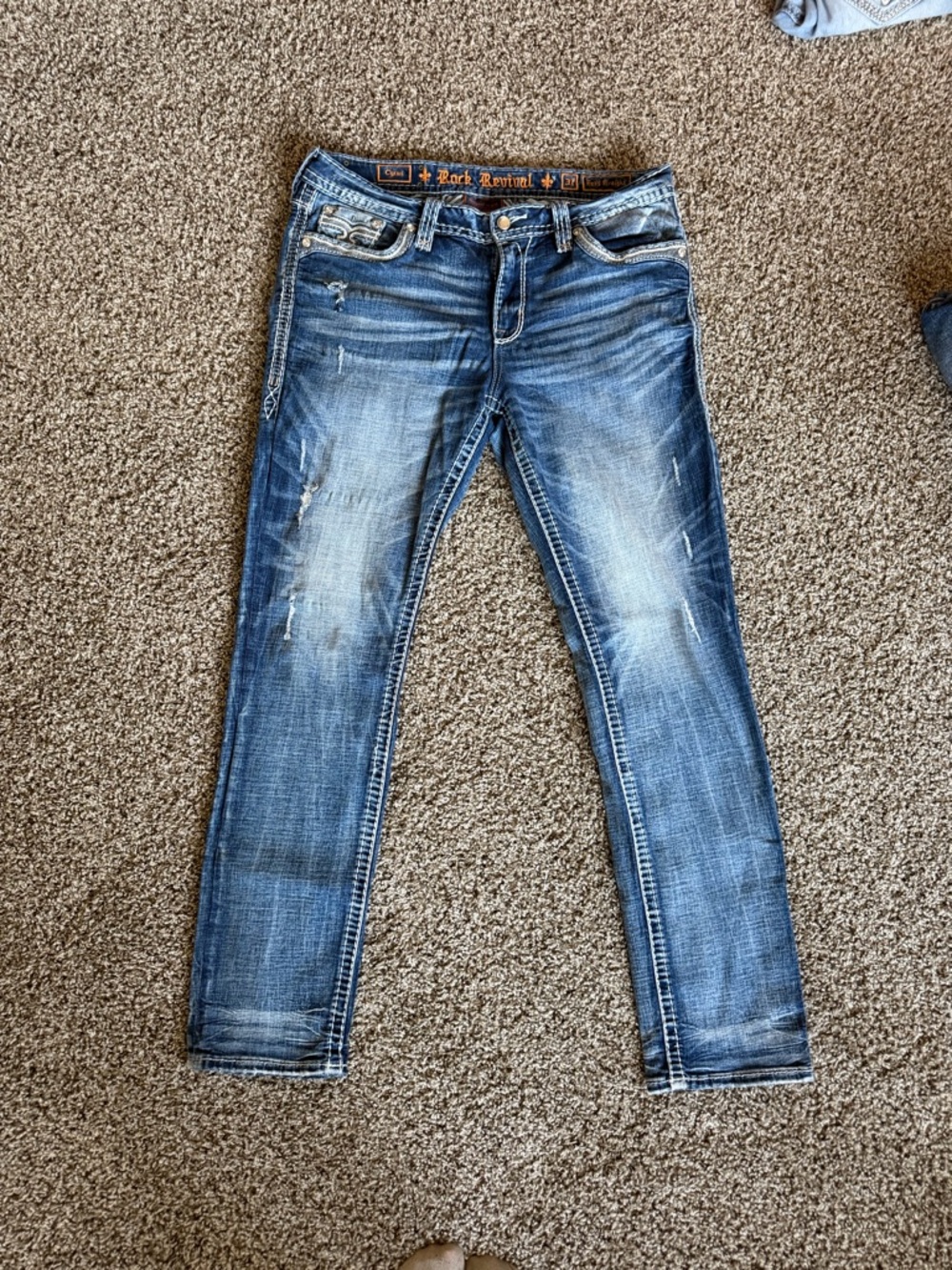 Rock Revival Women's Straight Leg Jeans in Faded Blue
